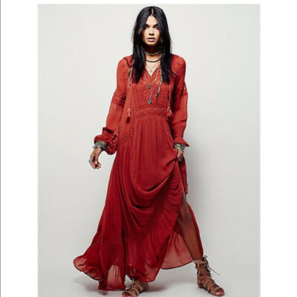 Ulla Johnson Dresses & Skirts - Ulla Johnson red long Neela dress wt tassels 2